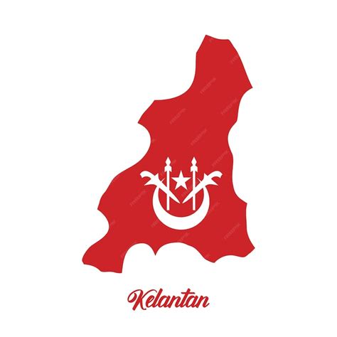 Premium Vector | Kelantan malaysia map flag