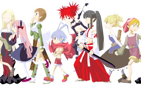 Safebooru Archer Disgaea Bare Shoulders Bat Wings Belt Black Hair