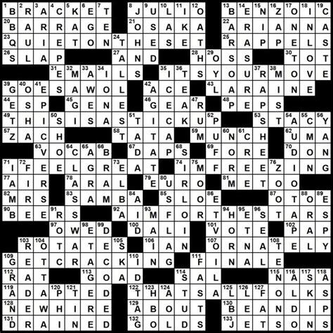 Evan Birnholz’s Nov. 4 Post Magazine crossword, “Say What?” - The ...