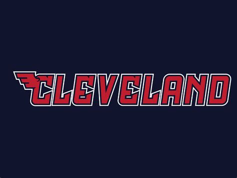 Cleveland Guardians Away Wordmark By Nick Mueller On Dribbble Cleveland Neon Signs Dribbble