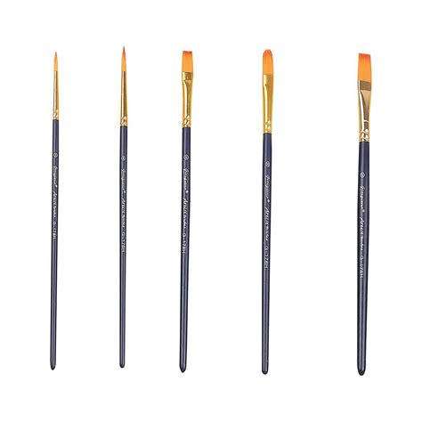 Zheniopp Paint Brush Set, 5X Paint Brushes, Soft And Smooth Nylon Professional Artist Bru ...