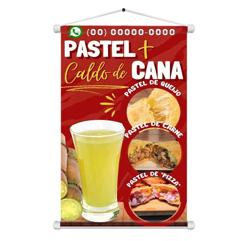 Banner Impresso Em Lona Personalizado Pastel E Caldo De Cana Fran