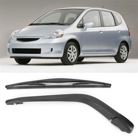 Black Rear Windshield Windscreen Wiper Arm And Blade Set For Jazz Fit 2002 2008 Ebay