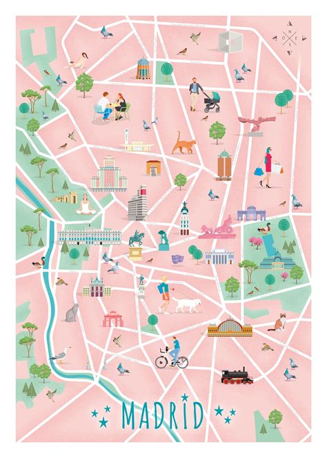 Mapa ilustrado de madrid – Artofit