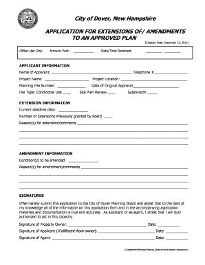 Fillable Online Dover Nh City Of Dover New Hampshire APPLICATION FOR