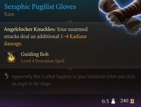 Seraphic Pugilist Gloves Baldur S Gate 3 BG3 Deltia S Gaming