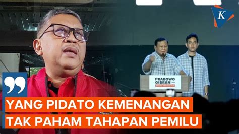 Prabowo Sudah Sampaikan Pidato Kemenangan PDI P Menang Tidaknya