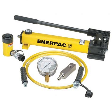 Enerpac 10 Ton Cylinder Nominal Capacity 2 18 In Cylinder Stroke Standard Ram And Pump Set