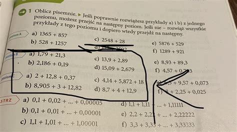 Oblicz pisemnie Jeśli poprawnie rozwiążesz przykłady a i b z jednego