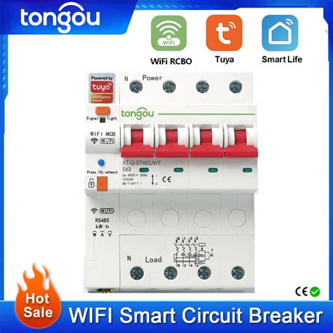 Medidor De Energ A Inteligente TUYA 4P Trif Sico RCBO WIFI Monitoreo De