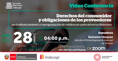 Conferencia Gratuita Indecopi Derechos Del Consumidor Y Obligaciones