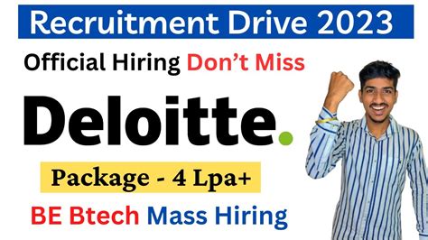 Deloitte Recruitment 2023 Mass Hiring Deloitte Off Campus Drive 2023