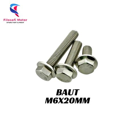 Jual Baut M6 X 20 Mm Shopee Indonesia