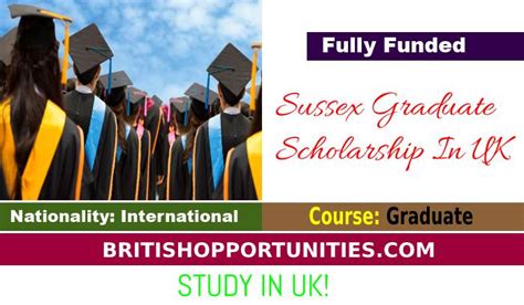 Sussex Graduate Scholarship In Uk 2022 Fully Funded