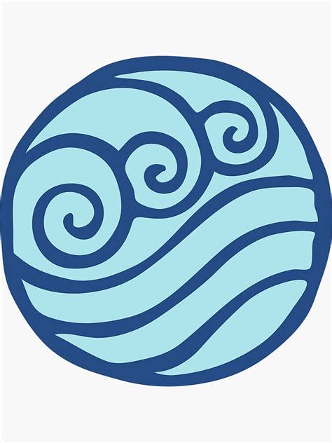 Waterbending Symbol Sticker For Sale By Mazzzerati Redbubble