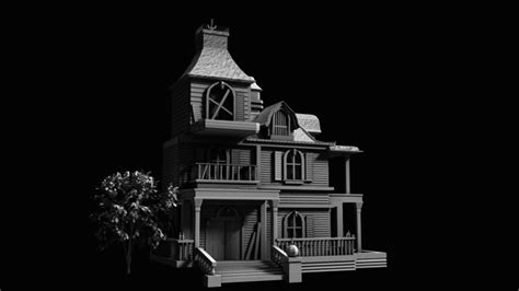 3D model Halloween Haunted House VR / AR / low-poly | CGTrader