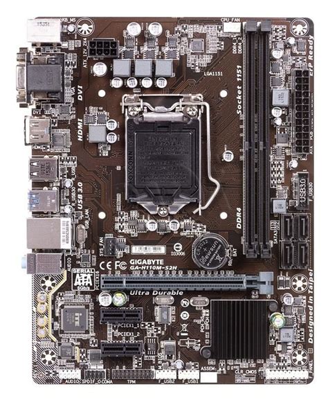 GIGABYTE GA-H110M-S2H DDR4 LGA1151 MATX Diy Pc, Custom Pc, Lga ...