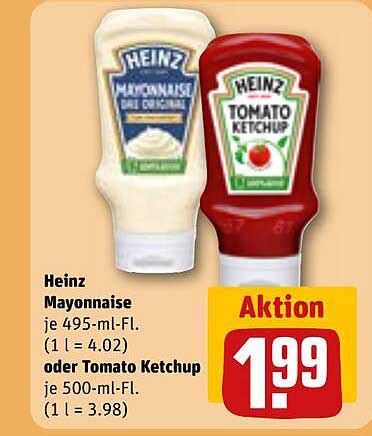 Heinz Mayonnaise Oder Tomato Ketchup Angebot Bei Rewe Prospekte De