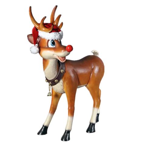 Shop Decoration Life Size Fiberglass Resin Reindeer Sculpture Christmas