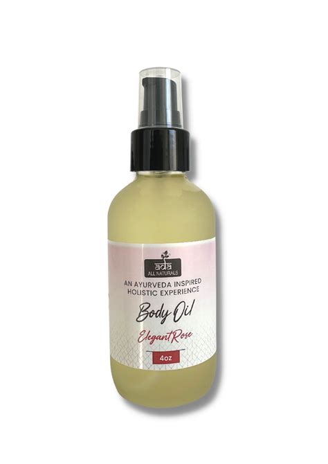 Moisturizing Body Oil Elegant Rose Ada All Naturals