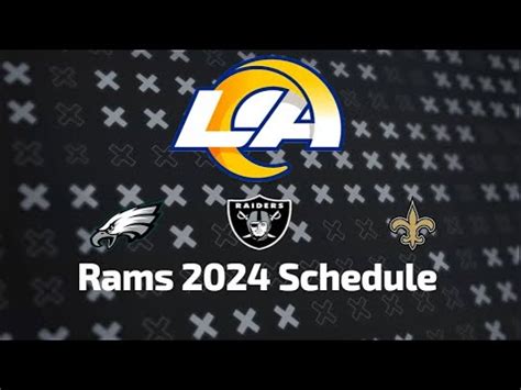 Rams Schedule Release All Opponents For Next Season Youtube