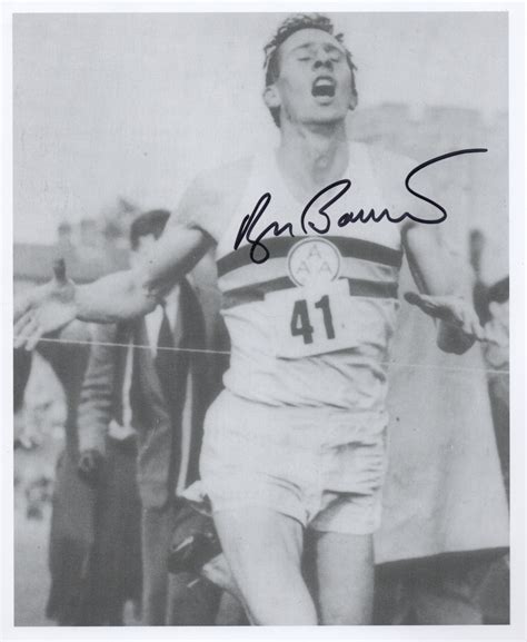 Roger Bannister 4 minute mile authentic genuine signed image COA UACC