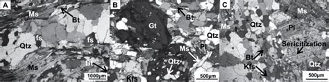 Photomicrographs Showing Petrographic Features Of Dated And