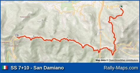 SS 7 10 San Damiano Stage Map Rallye Sanremo 2017 CIAR Rally