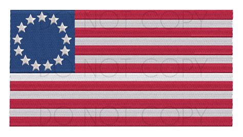 Betsy Ross American Flag Embroidery Design in 4 sizes. Instant Digital ...