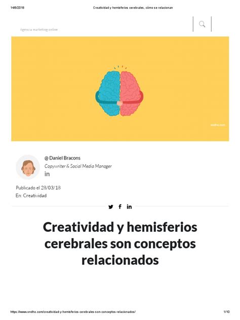 Creatividad y hemisferios cerebrales, cómo se relacionan.pdf ...