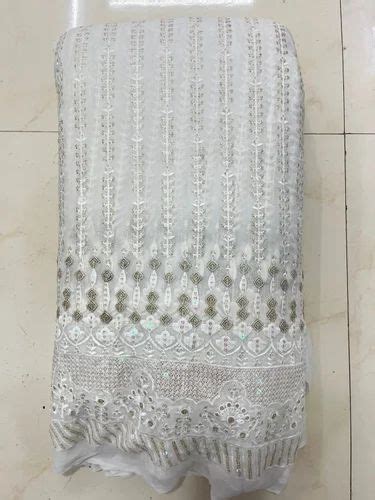 Lucknowi Georgette Fabric At Rs 380 Meter Embroidered Georgette