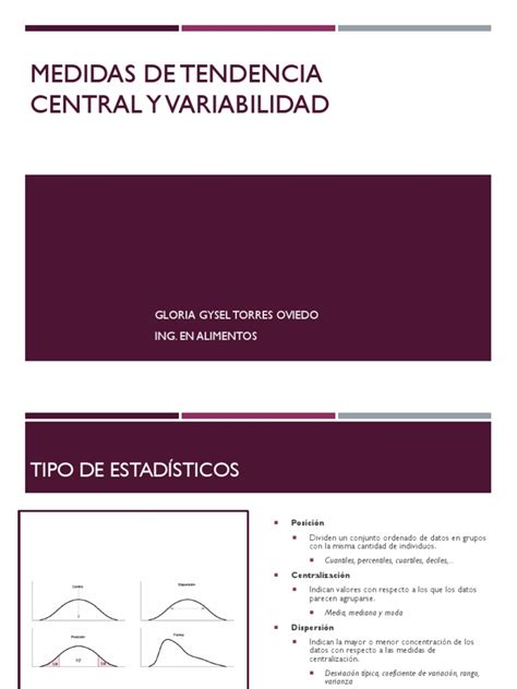 Medidas De Tendencia Central Y Variabilidad Pdf Media Diferencia