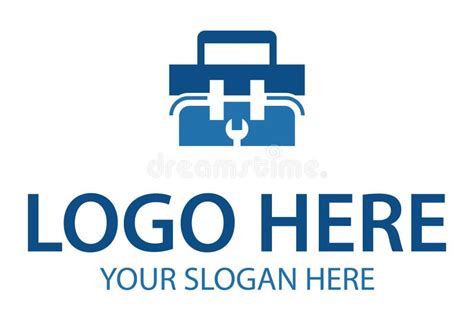 Blue Color Tool Box Logo Design Logo Design Stock Vector - Illustration ...