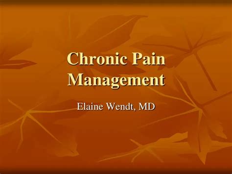 Ppt Chronic Pain Management Powerpoint Presentation Free Download Id 9362185