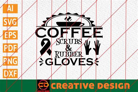 Coffee Scrubs And Rubber Gloves Graphic By Creative Design · Creative Fabrica