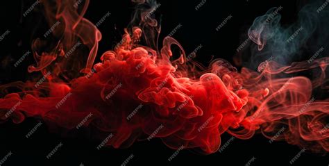 Premium Photo | Red fire in a black background