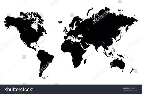 Vector World Map Without Countries Plain Stock Vector (Royalty Free ...