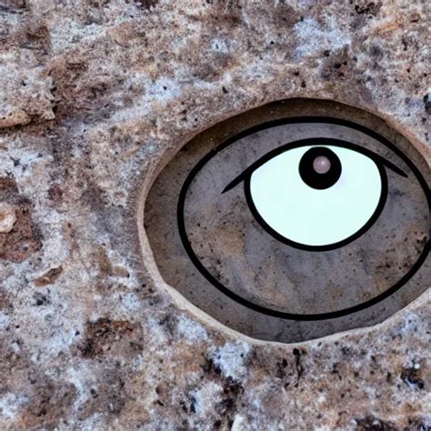 A Smooth Stone That Has Googly Eyes On A Desert Stable Diffusion