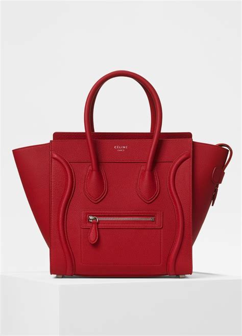 Micro Luggage handbag in baby drummed calfskin CÉLINE Celine micro