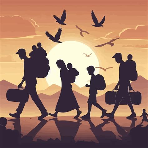 Premium Vector World Refugee Day Vector Illustration