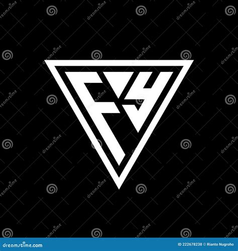 Fy Logo Monogram With Triangle Shape Designs Template Stock Vector