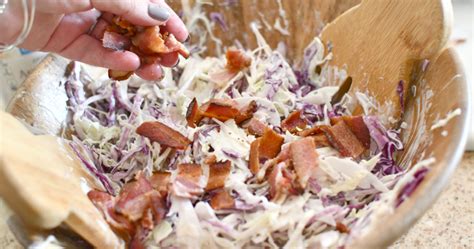 Blue Cheese Coleslaw With Bacon Exclusive Hip2keto Recipe