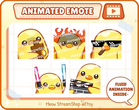 Twitch Animated Emote Cute Chick Animated Emotes Pack Etsy