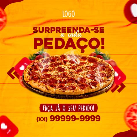 Pizzaria Pizza Social Media Post PSD Comida Esitável download Designi