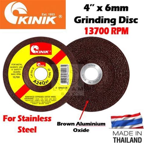 4 GRINDING DISC KINIK REINFORCED DEPRESSED CENTER WHEEL 4 100MM