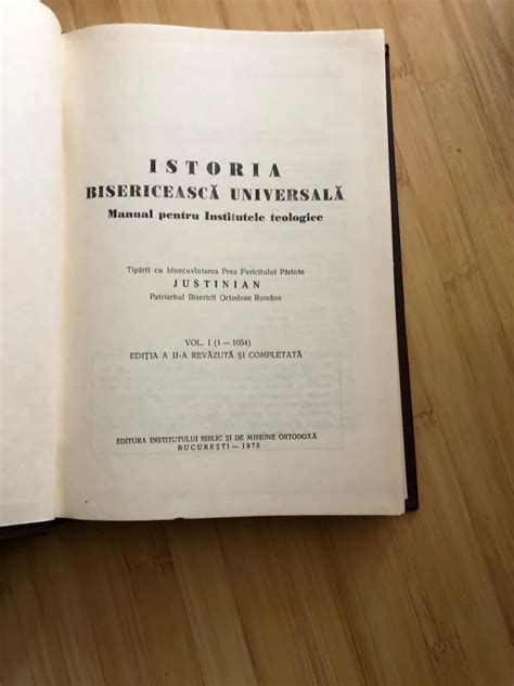 ISTORIA BISERICEASCA UNIVERSALA VOL I 1975 Arhiva Okazii Ro