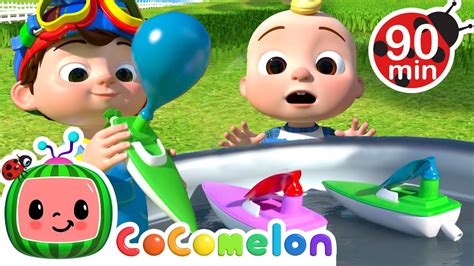 Balloon Boat Race Cocomelon Nursery Rhymes For Babies Youtube