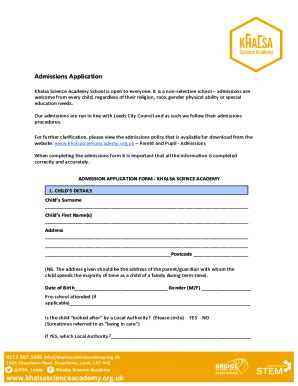 Fillable Online KSA Admissions Form Docx Fax Email Print PdfFiller