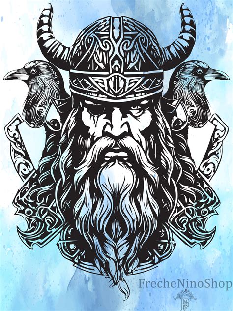 Odin Dxf Wikinger Allvater Eps Wotan Svg Odin Digitale Etsy De