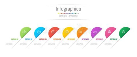 Elementos Del Diseño De Infographic Para Sus Datos De Negocio Con 8 Opciones Ilustración Del